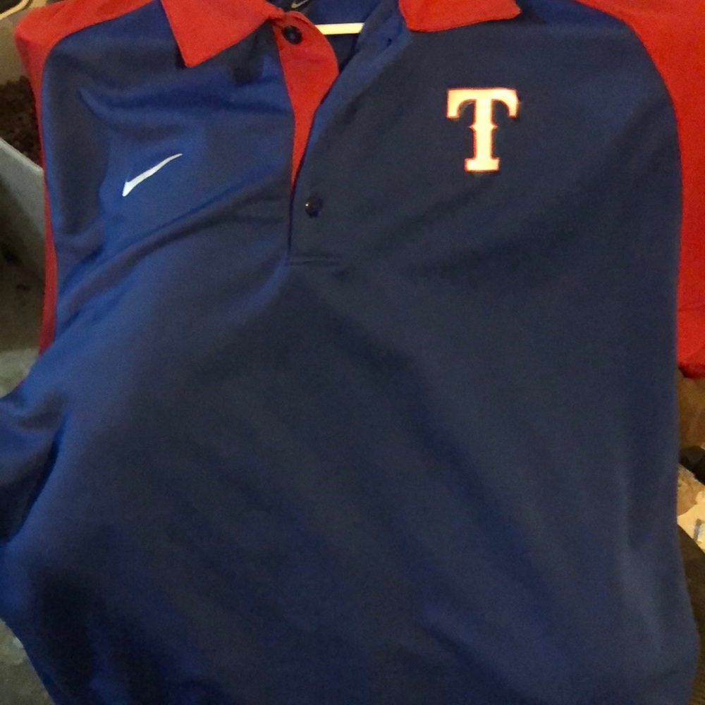 Nike Texas rangers polo size large